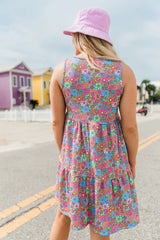 Just Thinking About You Retro Floral Dress FINAL SALE