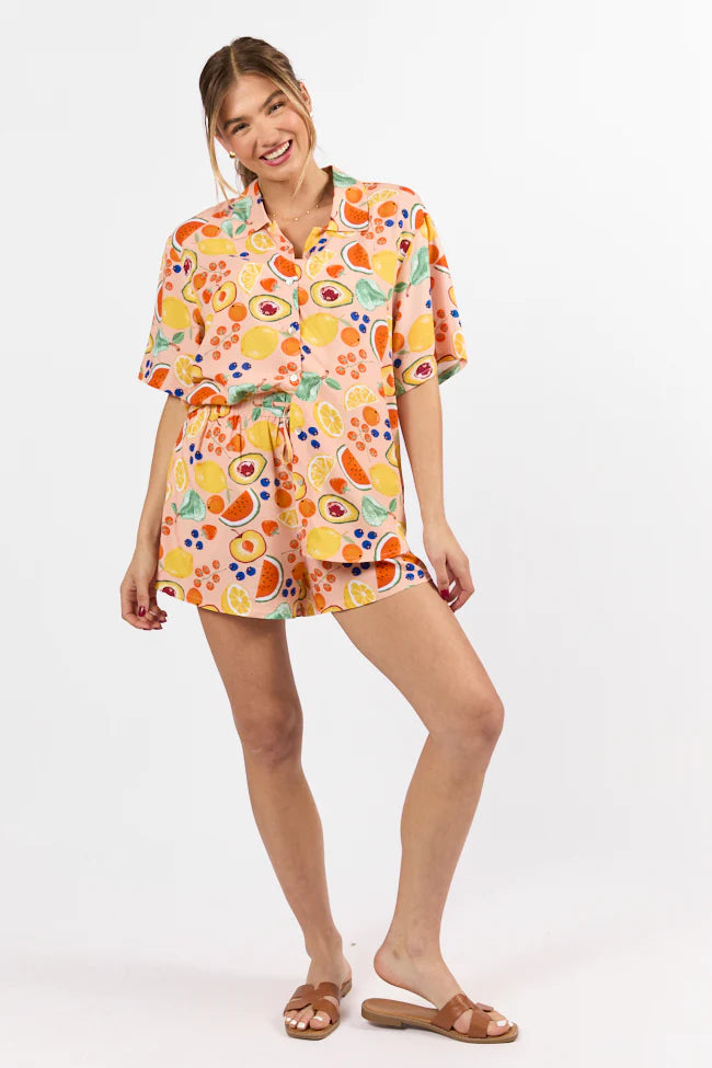 Home Grown Fruit Icon Print Two Piece Set SALE