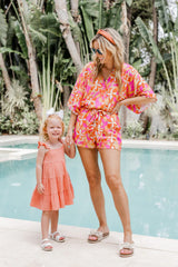 Feeling Bold Fuchsia Floral Romper FINAL SALE