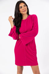 Bold As Love Pink Crushed Velvet Back Detail Mini Dress  FINAL SALE