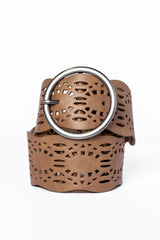 Khaki Lattice Western Belt