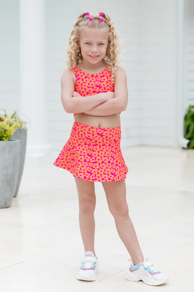 Kid's Don't Sweat It in Floral Flair Active Skirt SALE