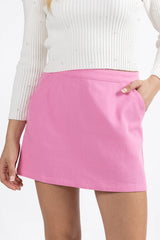 Call Me Lovely Pink Denim Skort FINAL SALE