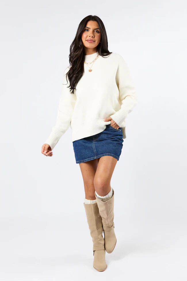 A Great Escape Ivory Oversized Sweater