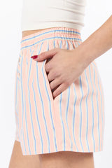 Sunday Morning Coral Multi Striped Boxer Shorts