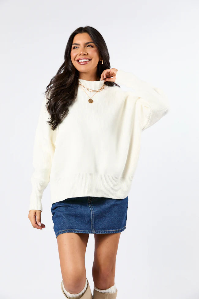 A Great Escape Ivory Oversized Sweater