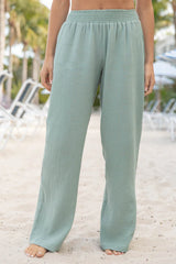 Warmer Weather Sage Gauze Beach Pants SALE