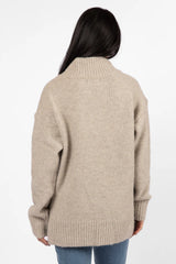 Relax Oatmeal Slouchy V-Neck Sweater SALE