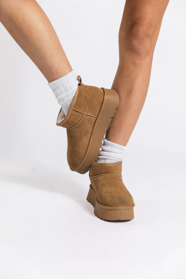 Georgia Chestnut Platform Mini Boots