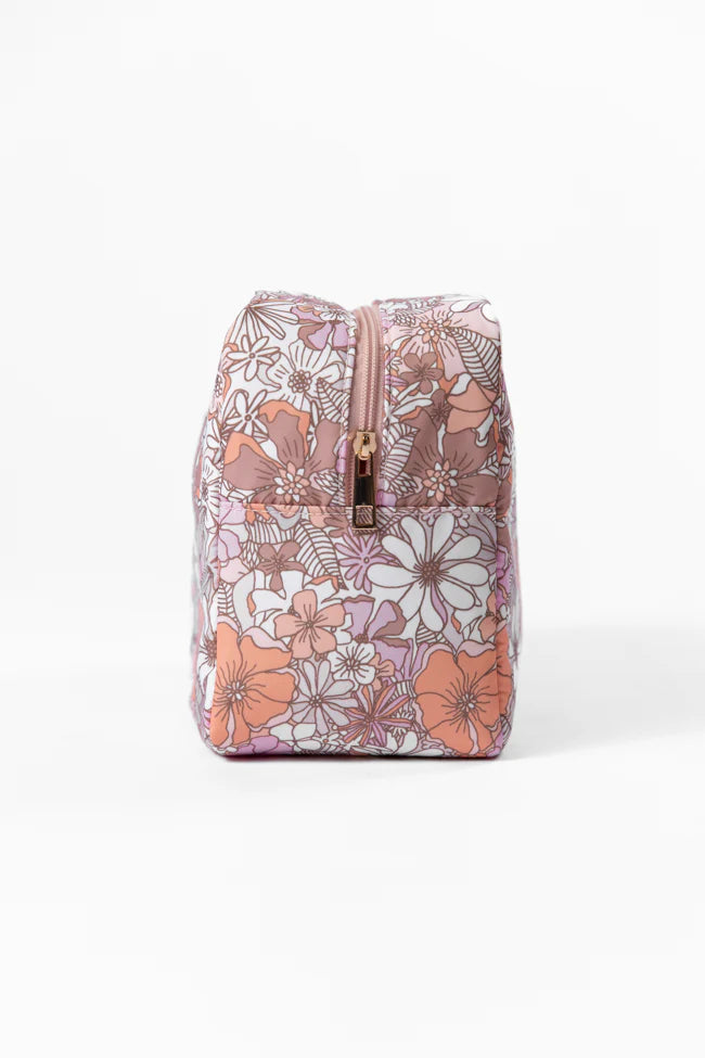 Retro Floral Travel Pouch Set