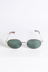 Gold Oval Wire Framed Sunglasses