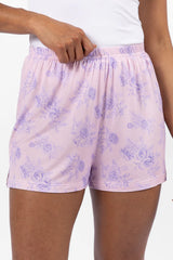 Sweet Dreams In Purple Floral Fantasy Pajama Shorts FINAL SALE