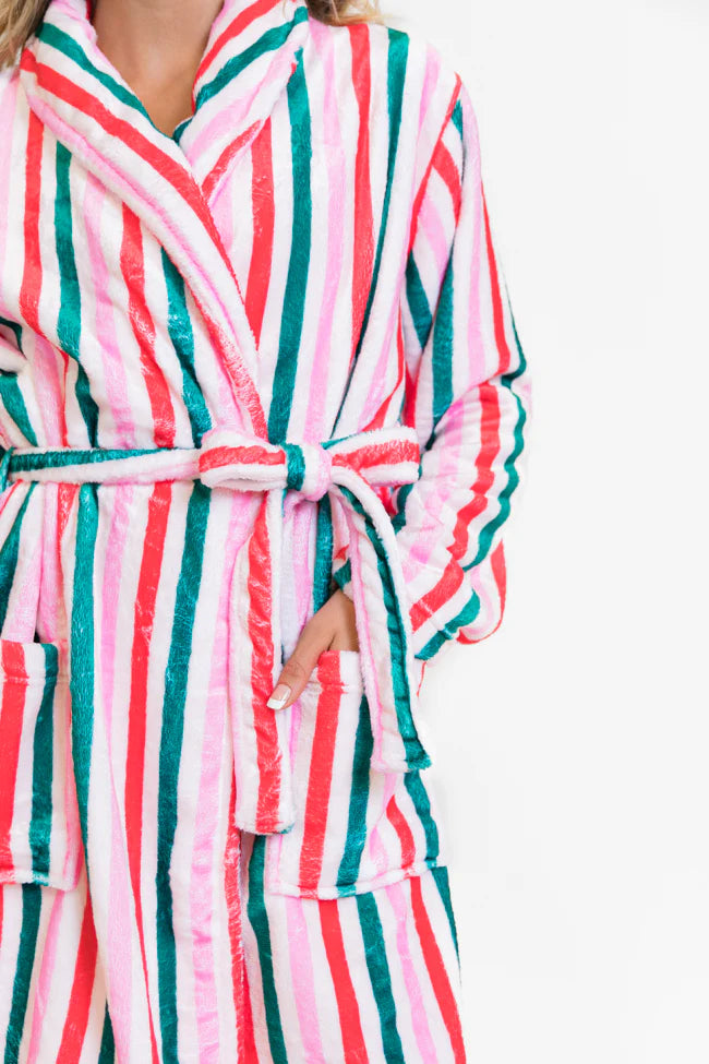 Christmas Stripes Rise and Shine Robe FINAL SALE