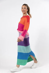 Coming Together Multi Color Striped Skirt FINAL SALE