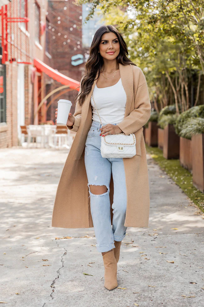 Go Where You Choose Tan Long Cardigan FINAL SALE