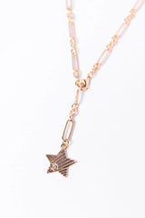 Star Dangle Gold Necklace