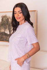 Never Looking Back Lilac Terry Lounge Tee SALE