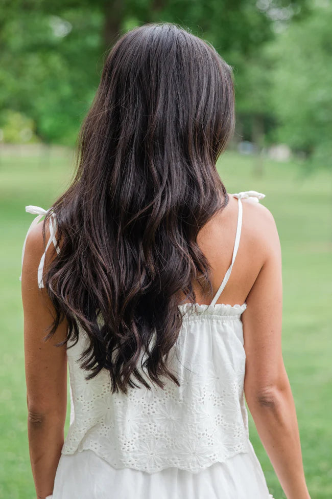 Dockside Dream White Crochet Detail Crop Top SALE