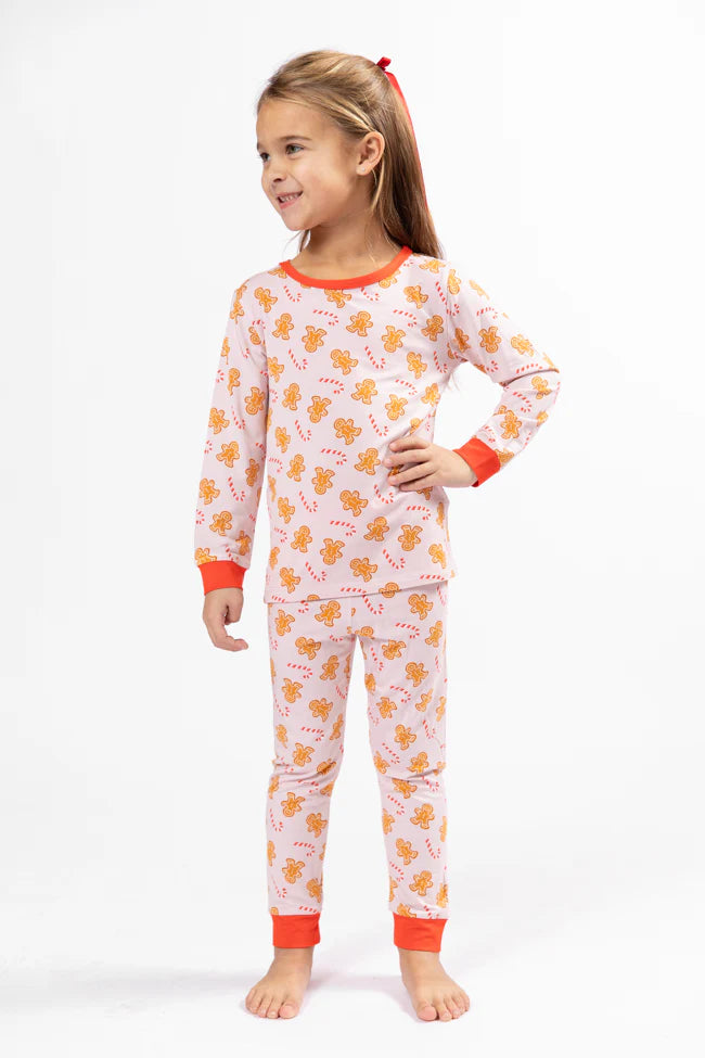 Kid's Under The Stars In Neutral Gingerbread Pajama Set Macy Blackwell X Pink Lily FINAL SALE