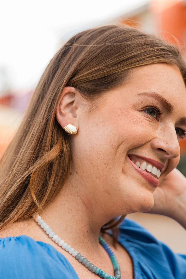 Gold Shell Earrings