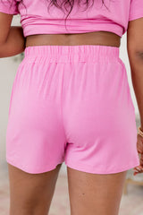 Over The Moon Pink Lyocell Lounge Shorts SALE