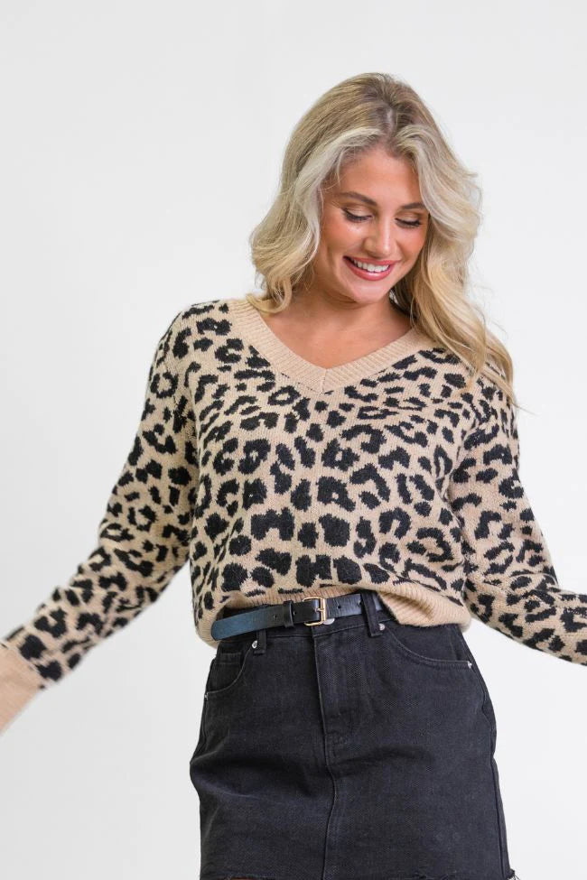 Fierce Feelings V-Neck Leopard Sweater