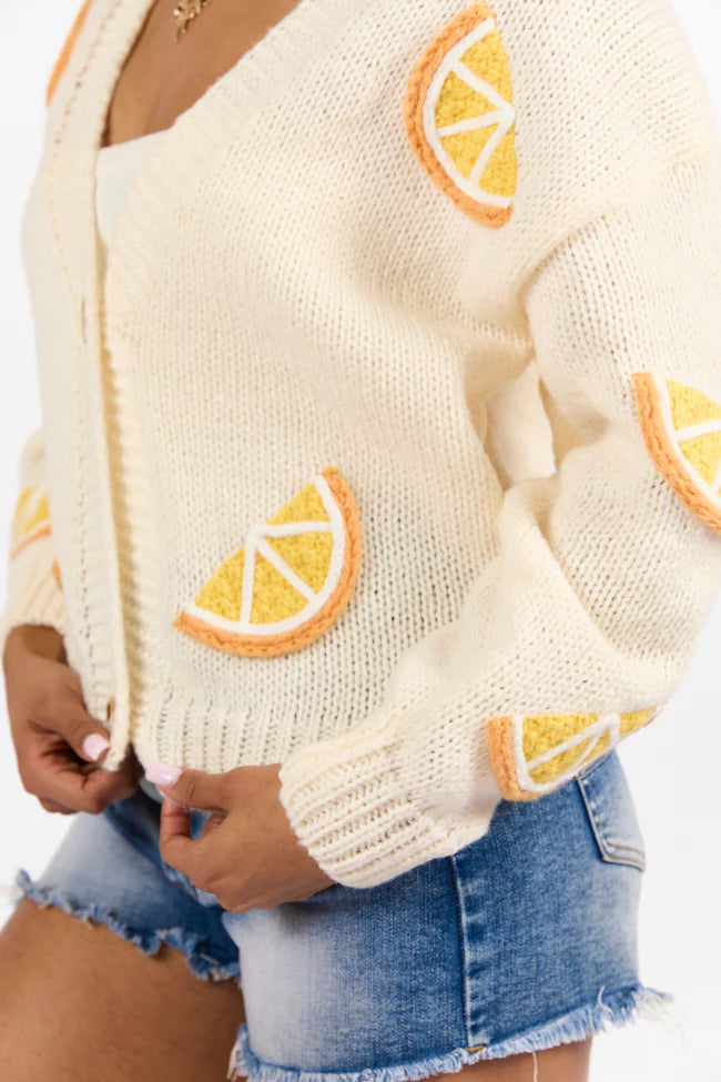 When Life Gives You An Ivory Lemon Slice Cardigan