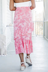 As It Was Pink Floral Midi Skirt FINAL SALE