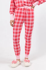 Outshine The Rest Pink Plaid Lounge Joggers FINAL SALE