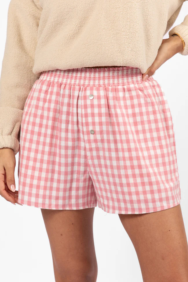 Keep It Brief Pink Flannel Boxer Shorts SALE