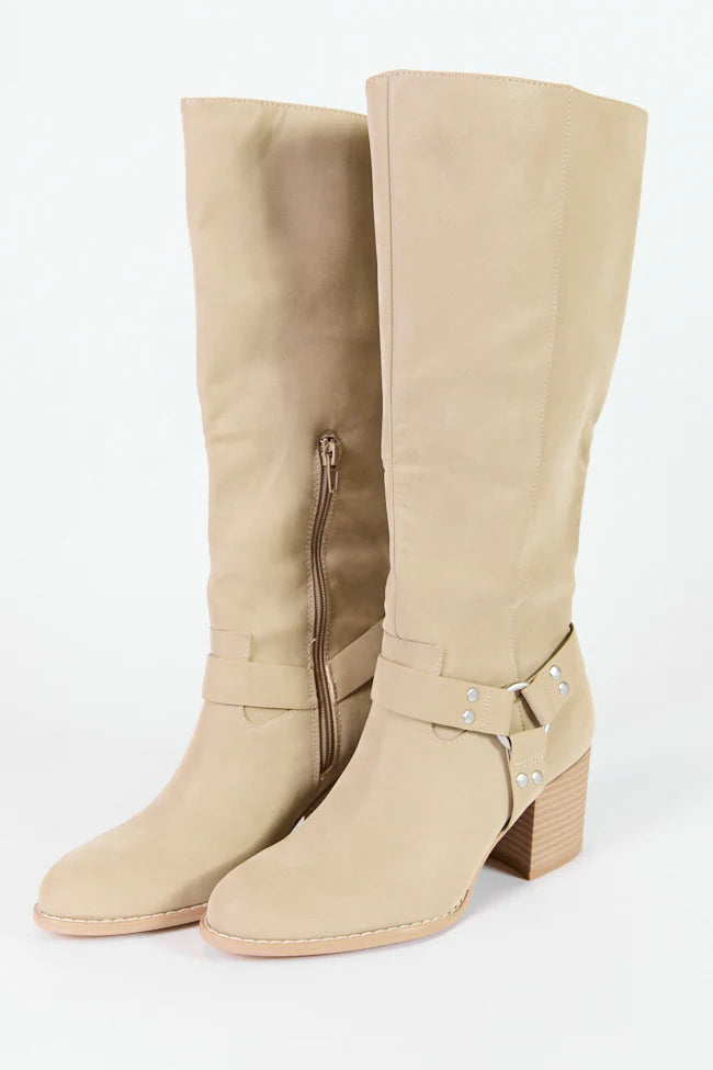 Hendrix Taupe Moto Tall Boot