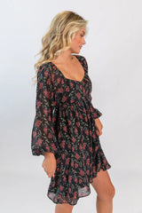 Missing Out Printed Sweetheart Mini Dress SALE