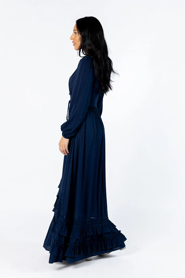 Lucky To Have You Navy Maxi Dress