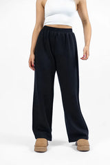 Let's Just Stay Black Knit Wide Leg Pants