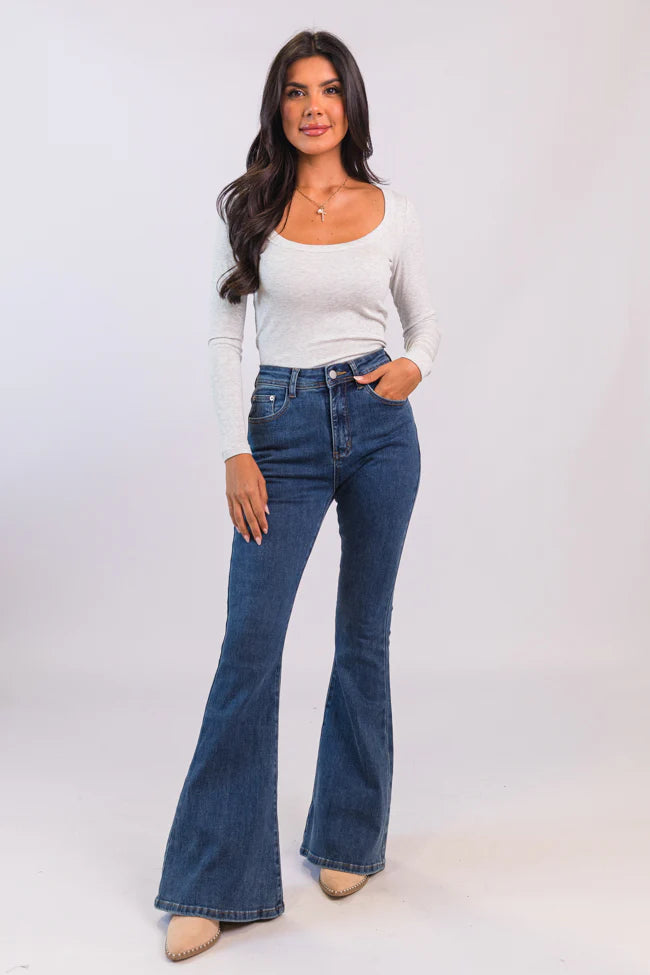 Maren Dark Wash Stretchy Flare Jeans