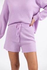 Cloud Chaser Lilac Sweater Knit Shorts SALE