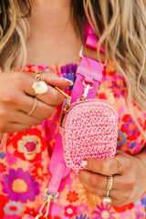 Boardwalk Bay Adult Woven Pink Crossbody SALE