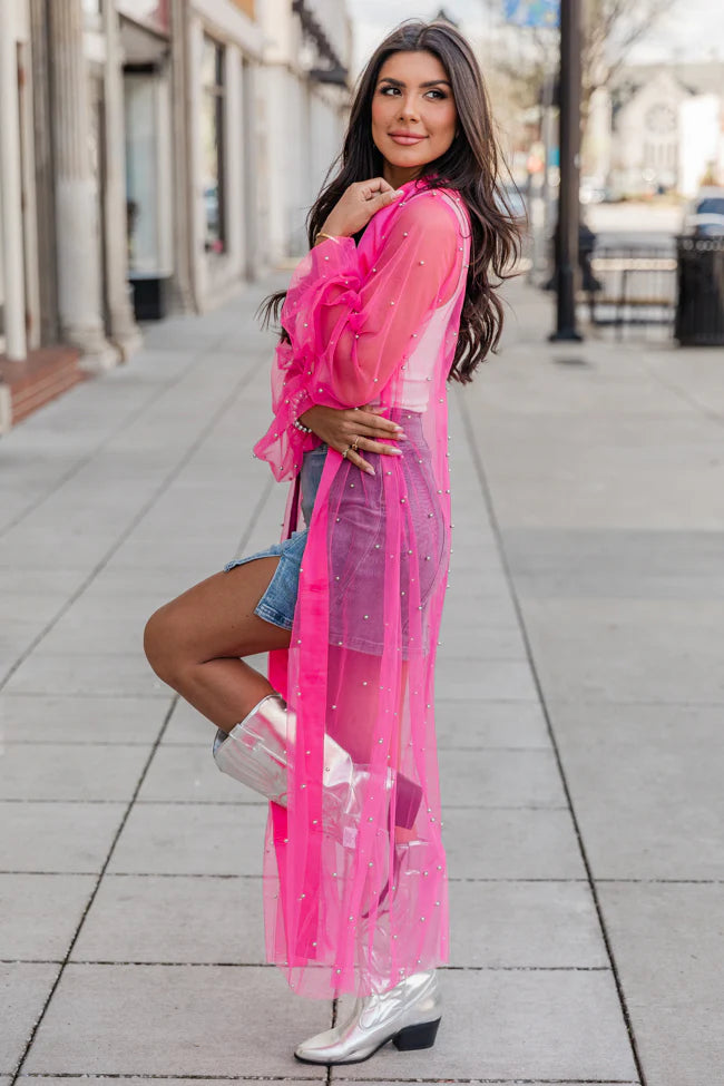 Bad Blood Pink Embellished Kimono FINAL SALE