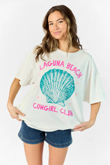 Laguna Beach Off White Hyfve Oversized Graphic Tee