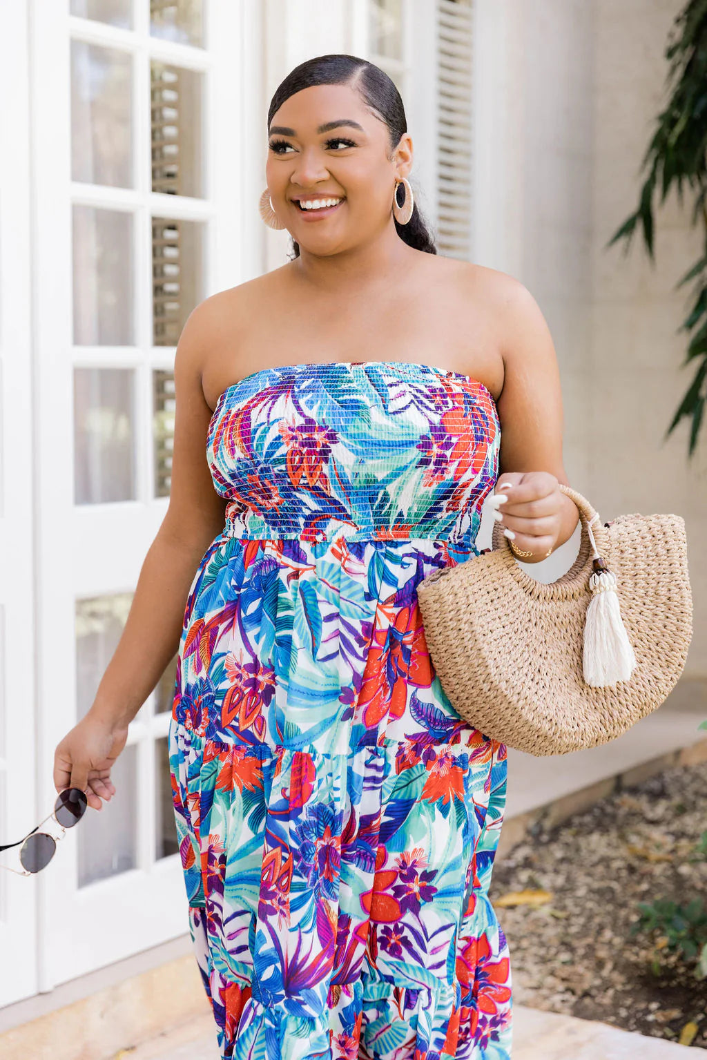 Heading To Paradise Blue Floral Jumpsuit FINAL SALE