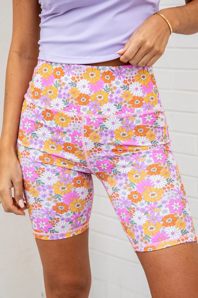 On The Bright Side Floral Biker Short FINAL SALE