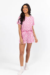 Over the Moon Cherry Hearts Pajama Top FINAL SALE