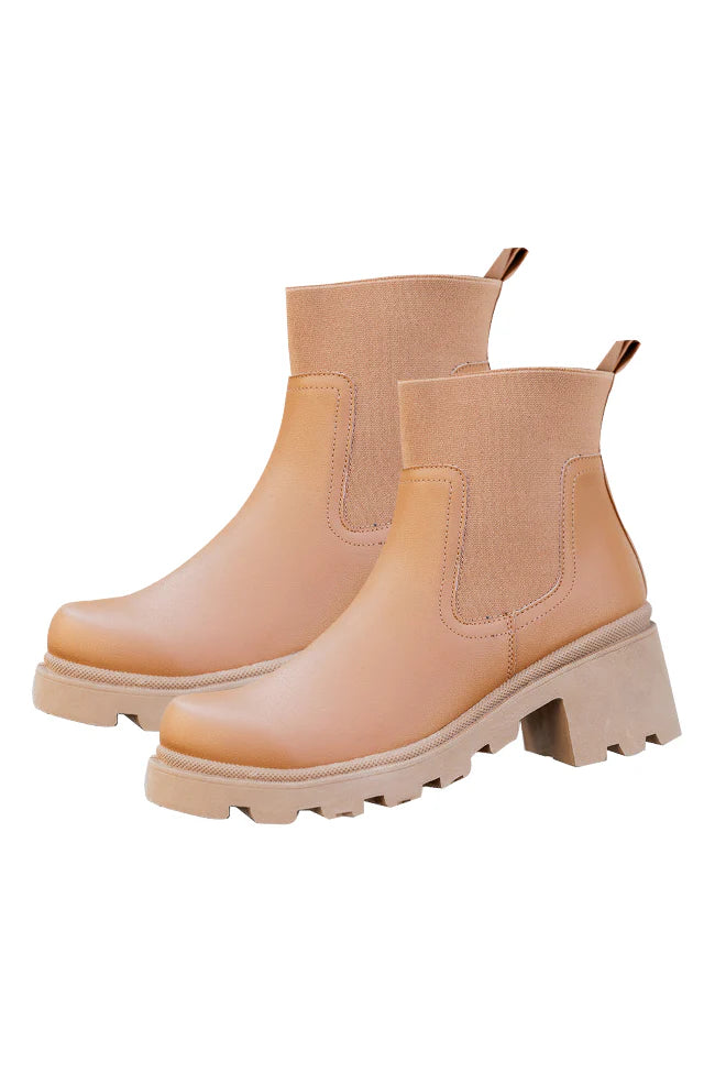 Ashley Camel Chunky Booties FINAL SALE