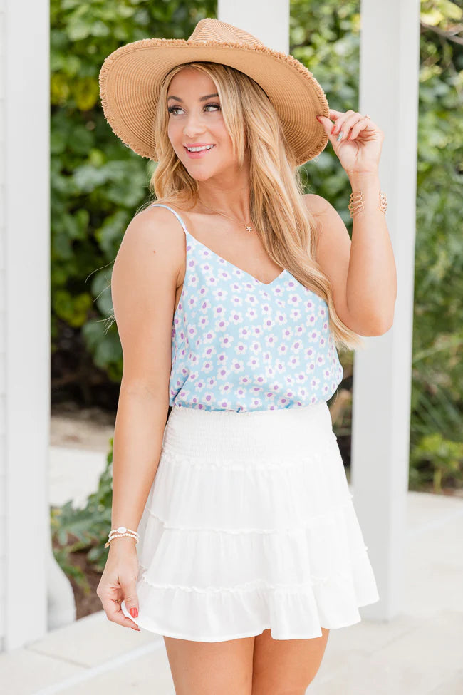 By the Coast in Ditzy Daisy Floral Tank FINAL SALE