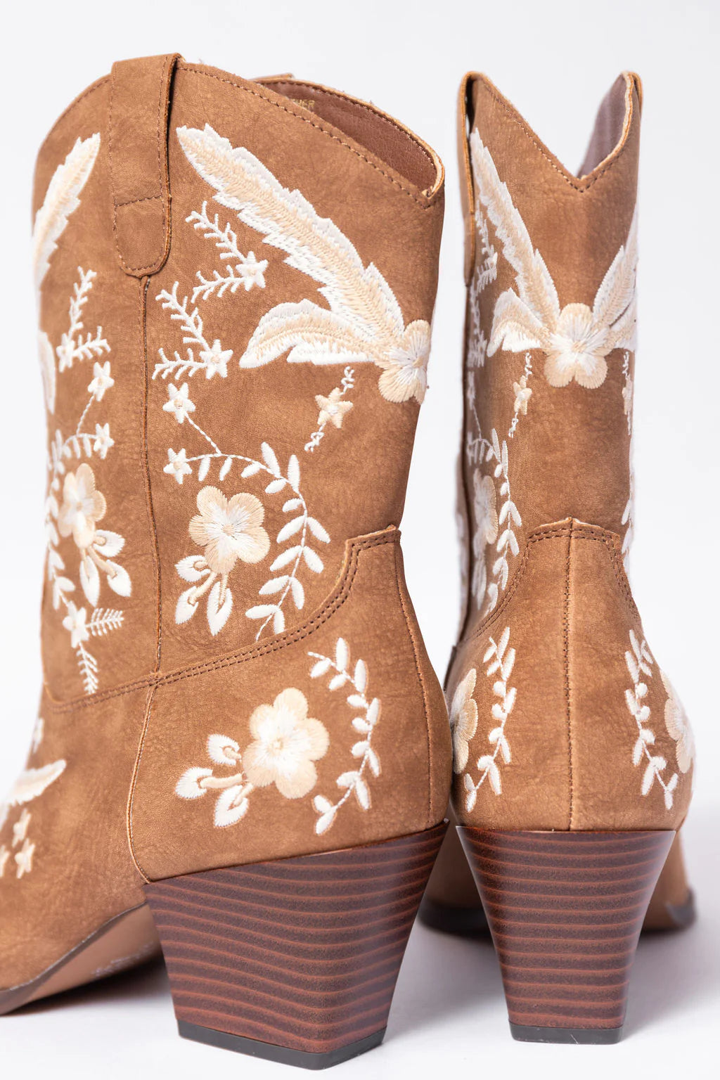 Paige Cocoa Embroidered Bootie