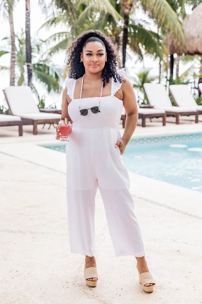 Perfectly Poised White Jumpsuit FINAL SALE