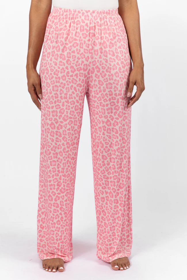 Sweet Dreams Pink Leopard Pajama Pants FINAL SALE