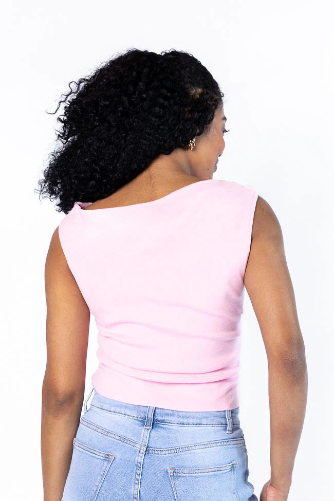 It's My Perspective Pink Off The Shoulder Ruched Sweater Top