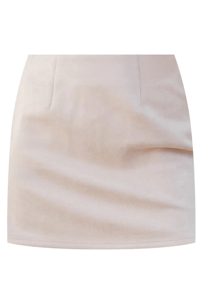 One More Minute Mocha Suede Skort SALE