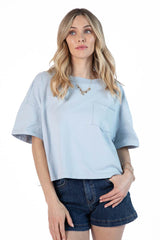 Perfect Staple Blue Soft Knit Pocket Tee